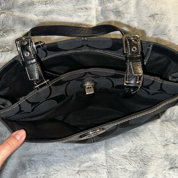 Black Coach Tote - Picture 4 of 6